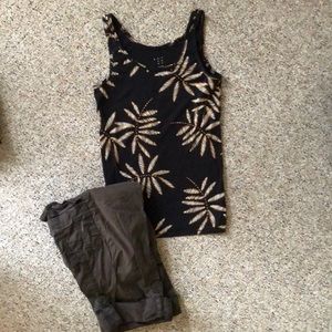 L/XL Maternity bundle - two cargo pants and tank